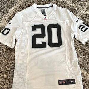 Nike Men's White and Black Football Jersey